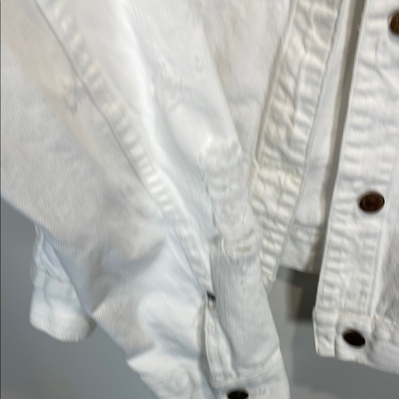 Ralph Lauren Denim & Supply White Distressed Jean Jacket XL - Picture 7 of 10